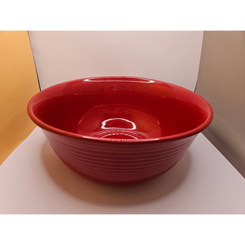 Williams-Sonoma Deep Red Mixing Serving Bowl 11x5" Excellent! Heavy!